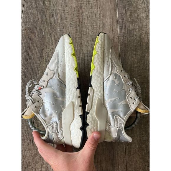 Adidas Originals Nite Jogger Sneakers Triple White 3M project Men’s 6.5 Women’s - Picture 6 of 9